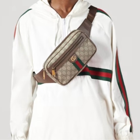 GUARANTEED AUTHENTIC*** Gucci Ophidia Belt Bag GG Coated Canvas - Picture 2 of 8